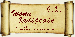 Ivona Kadijević vizit kartica